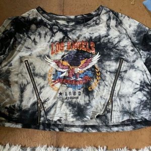 Faded LA freedom crop top